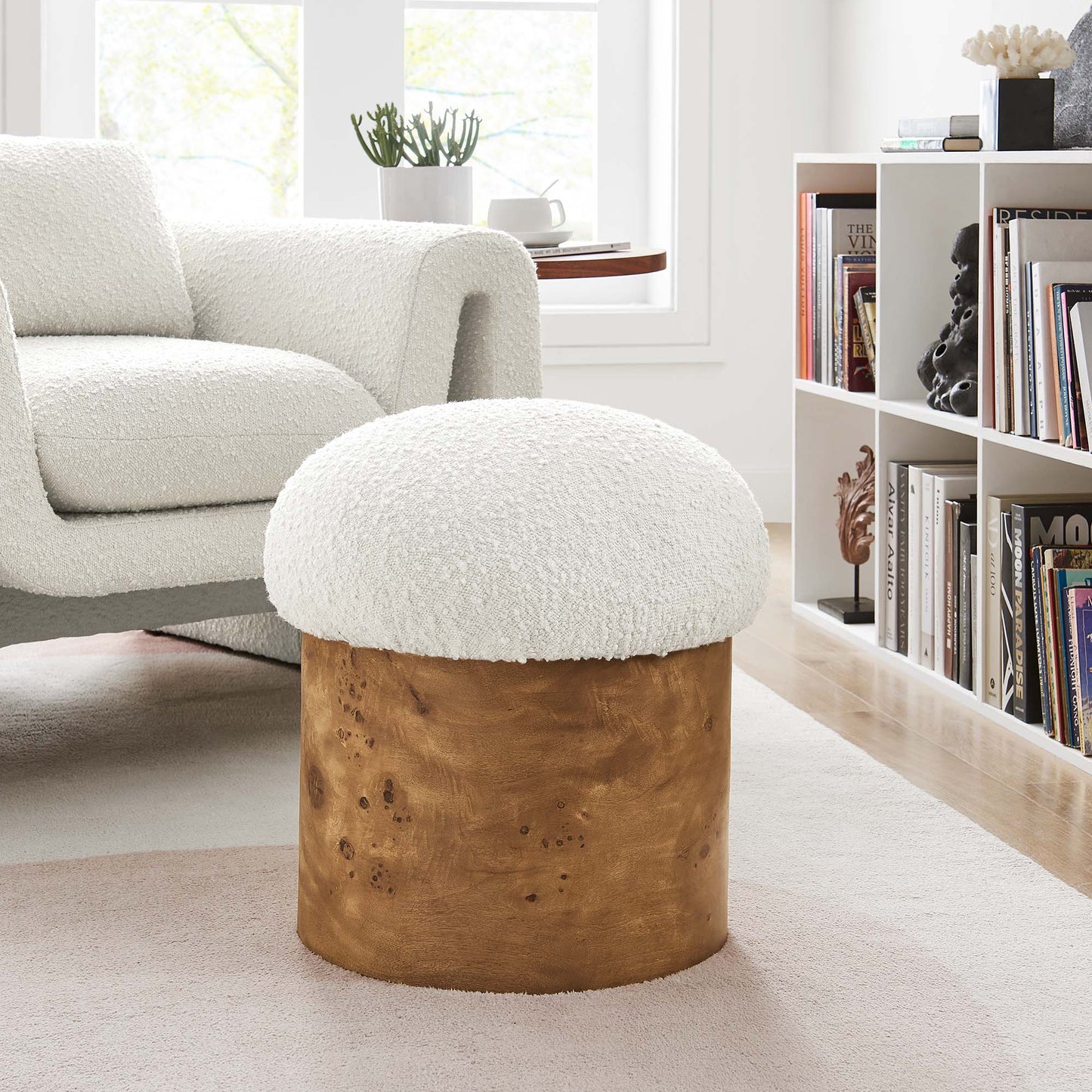 Breeze Boucle Upholstered Ottoman