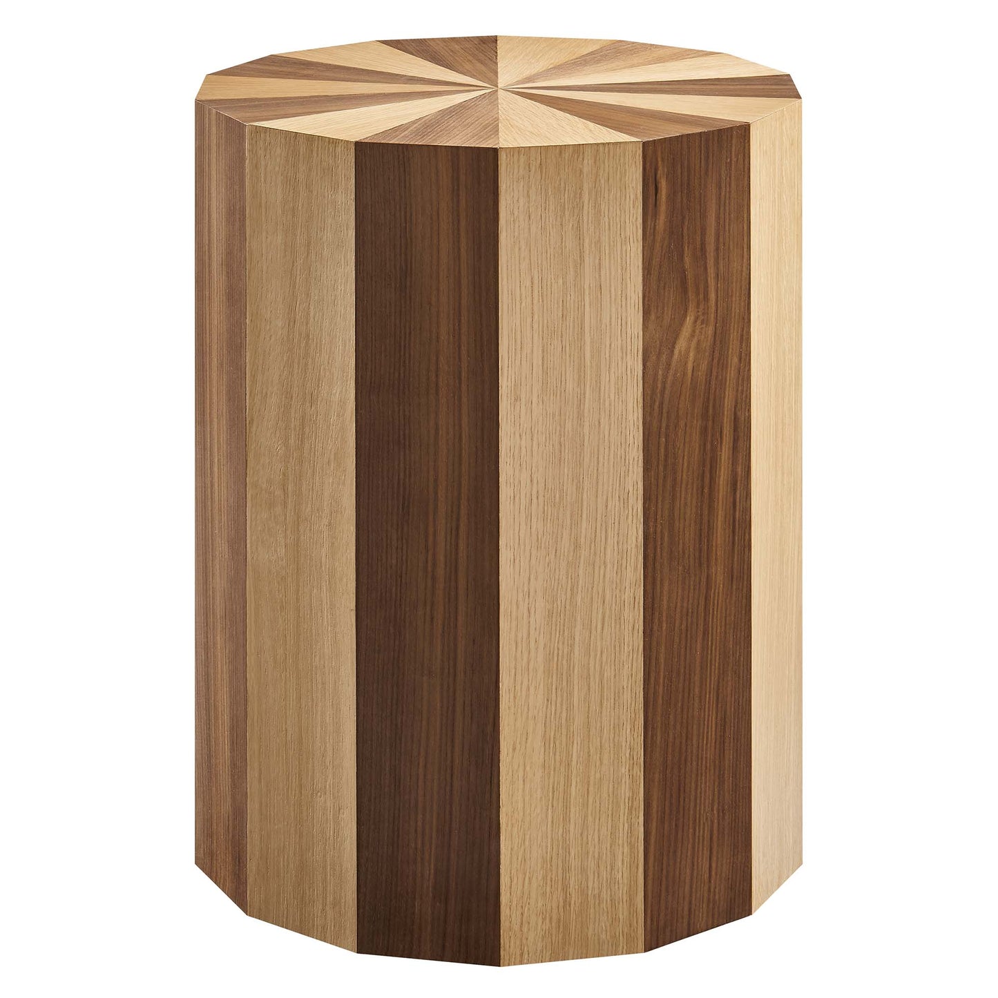 Twirl Two-Toned Wood Veneer Side Table