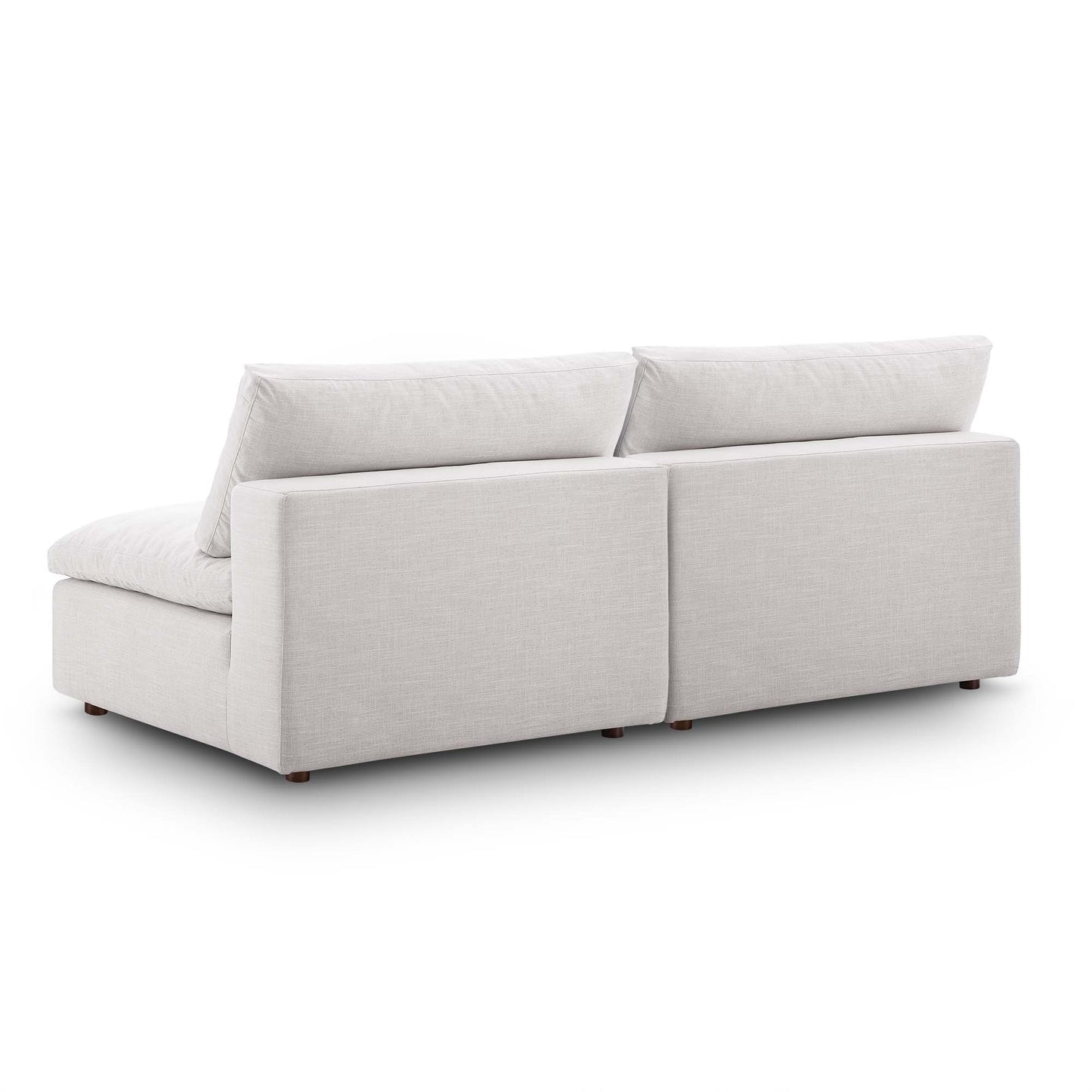 Commix Down Filled Overstuffed 2-Piece Armless Sectional Loveseat