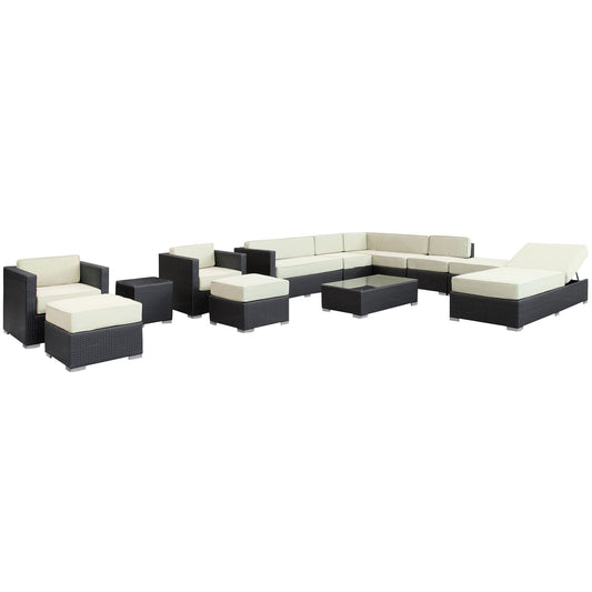 Fusion 12 Piece Outdoor Patio Sectional Set