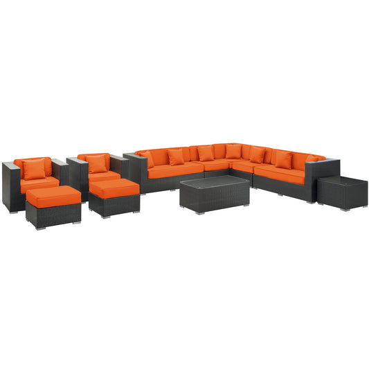 Cohesion 11 Piece Outdoor Patio Sectional Set