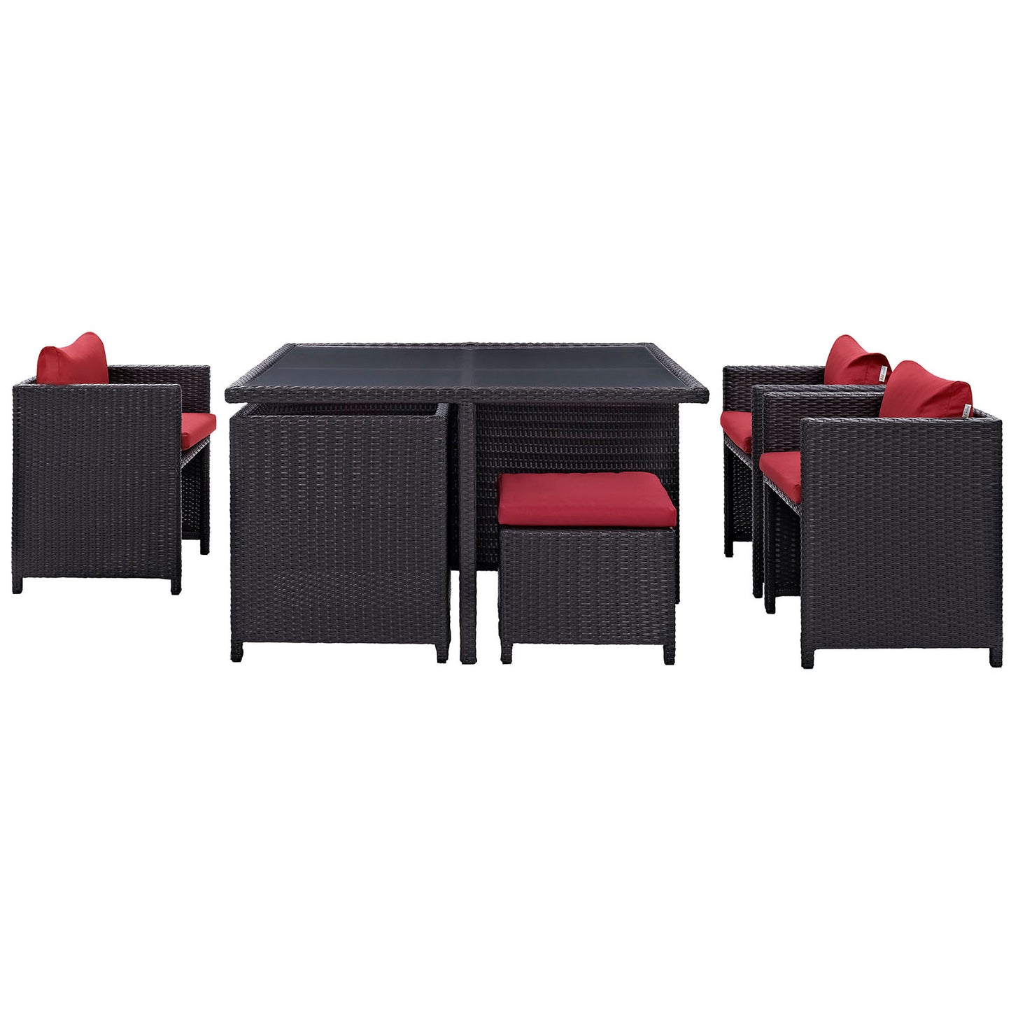 Inverse 9 Piece Outdoor Patio Dining Set