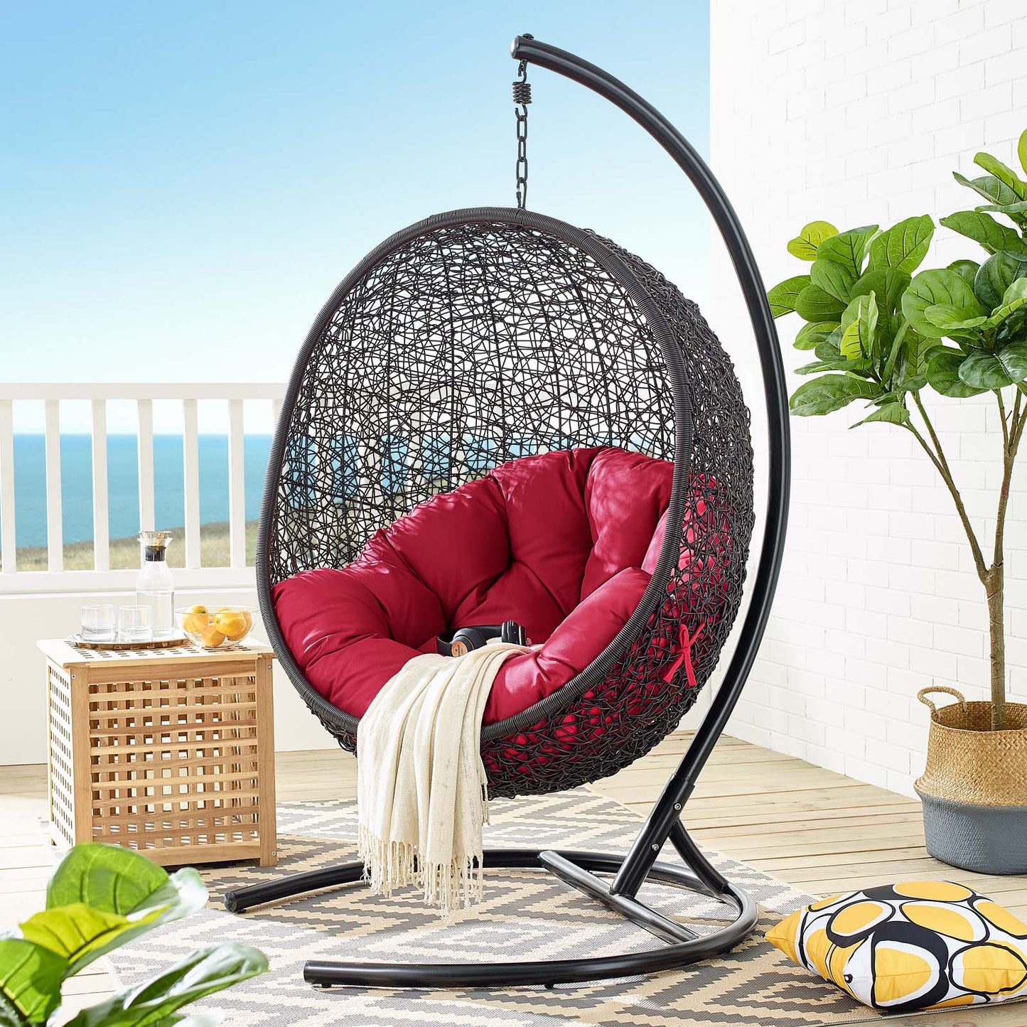 Chaise longue d'extérieur pour patio Encase Swing de Modway