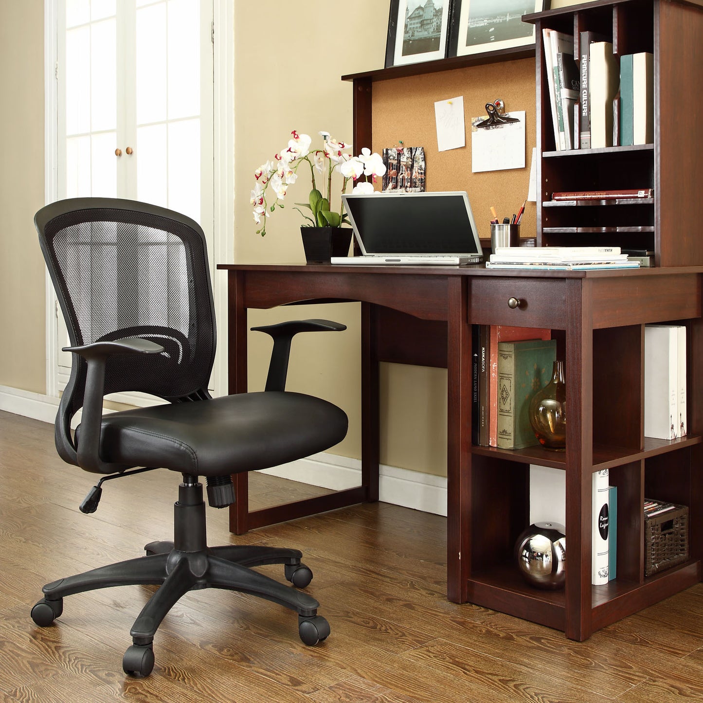 Chaise de bureau en vinyle Pulse de Modway