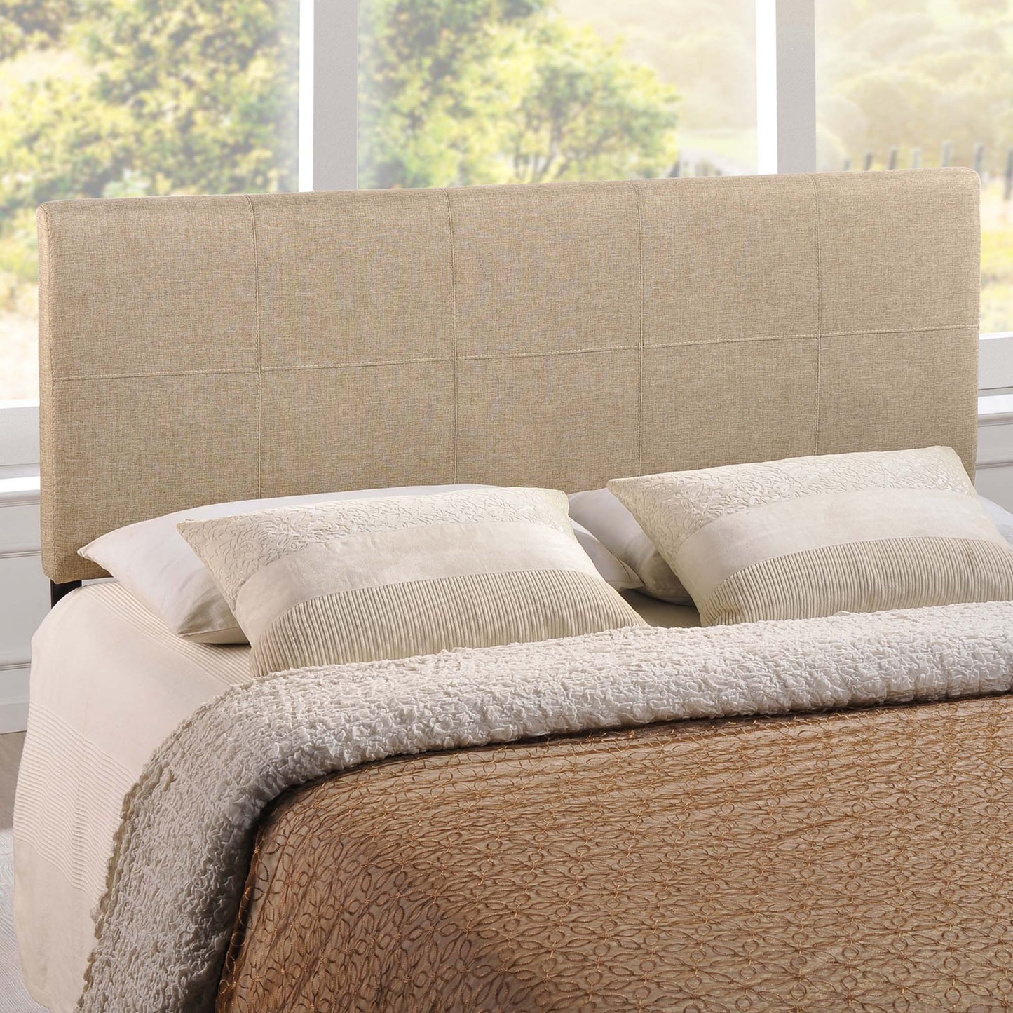 Oliver Upholstered Fabric Queen Headboard