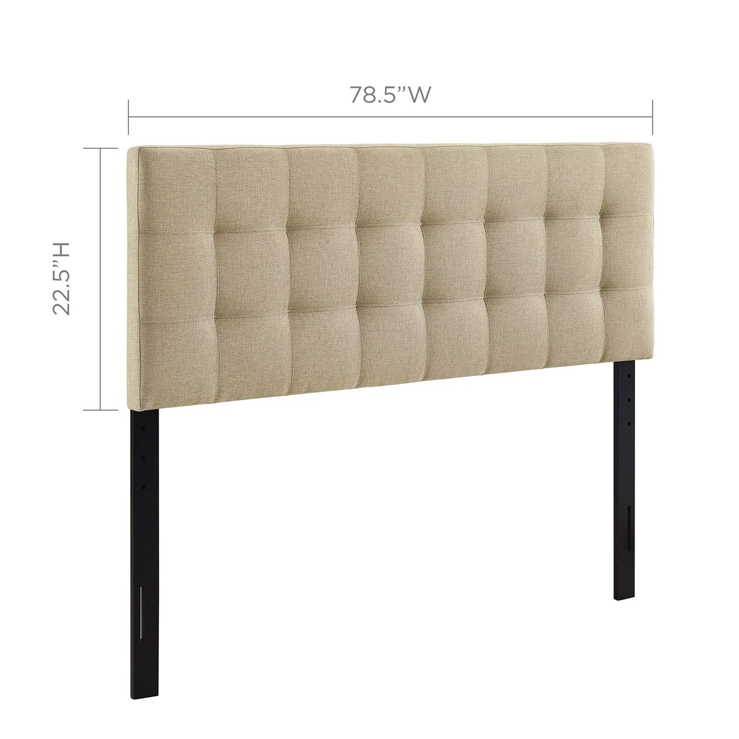 Tête de lit king size en tissu rembourré Lily par Modway