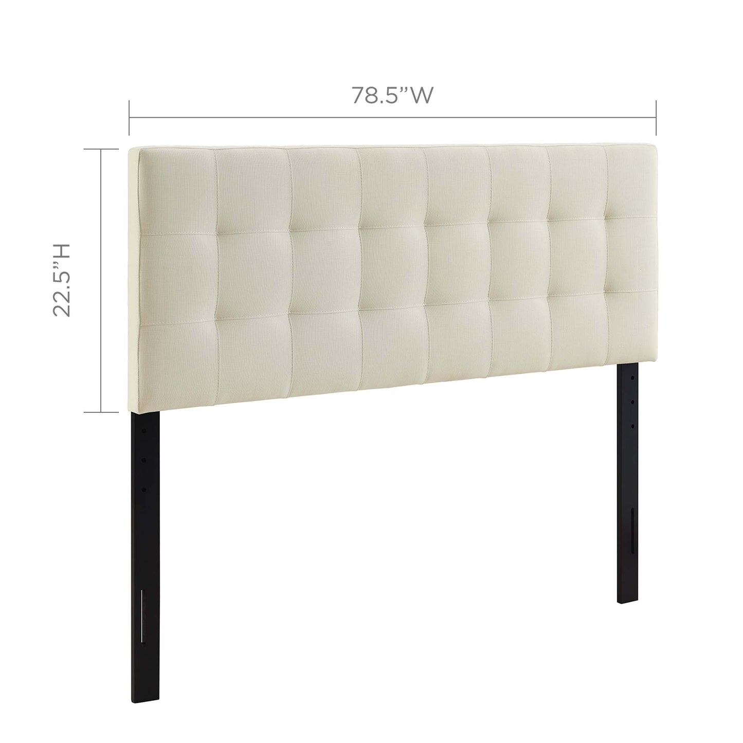 Tête de lit king size en tissu rembourré Lily par Modway