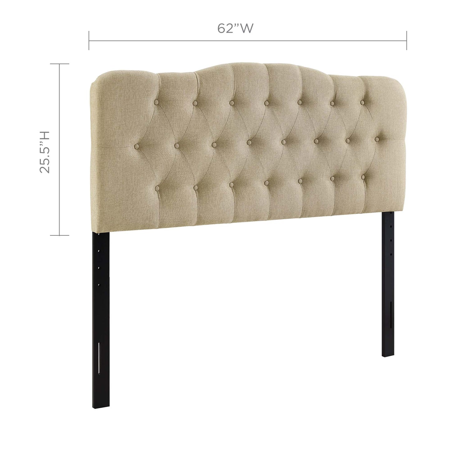 Annabel Upholstered Fabric Queen Headboard