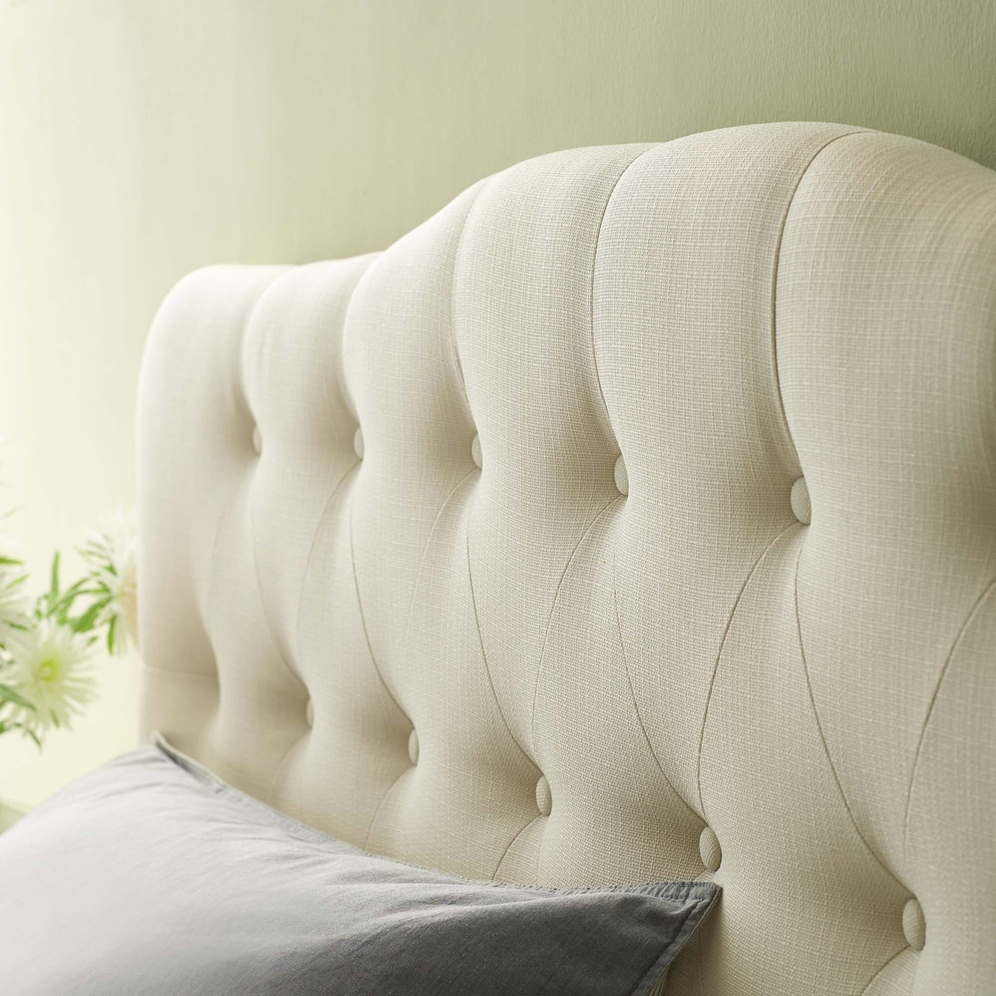 Annabel Upholstered Fabric Queen Headboard