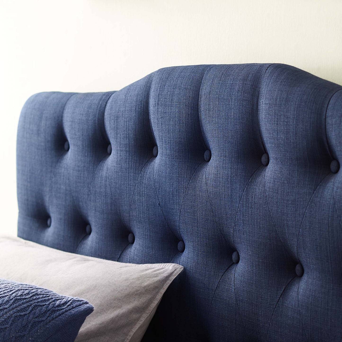 Annabel Upholstered Fabric Queen Headboard