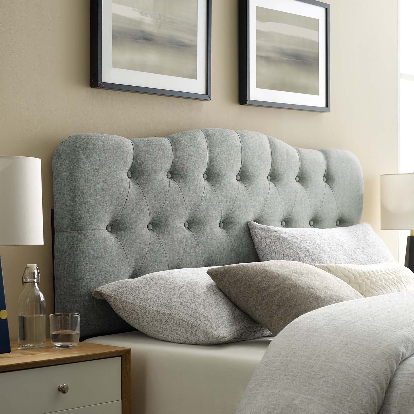 Annabel Upholstered Fabric King Headboard