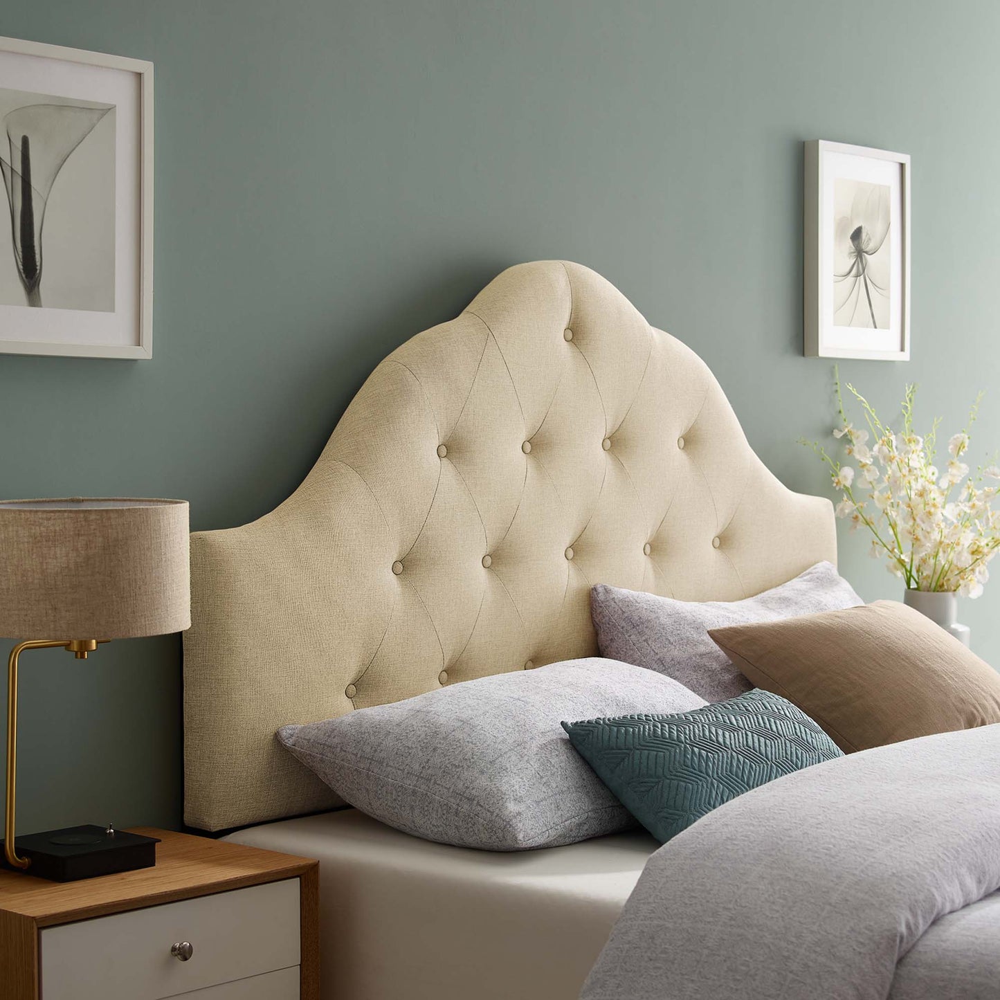 Sovereign Upholstered Fabric Queen Headboard