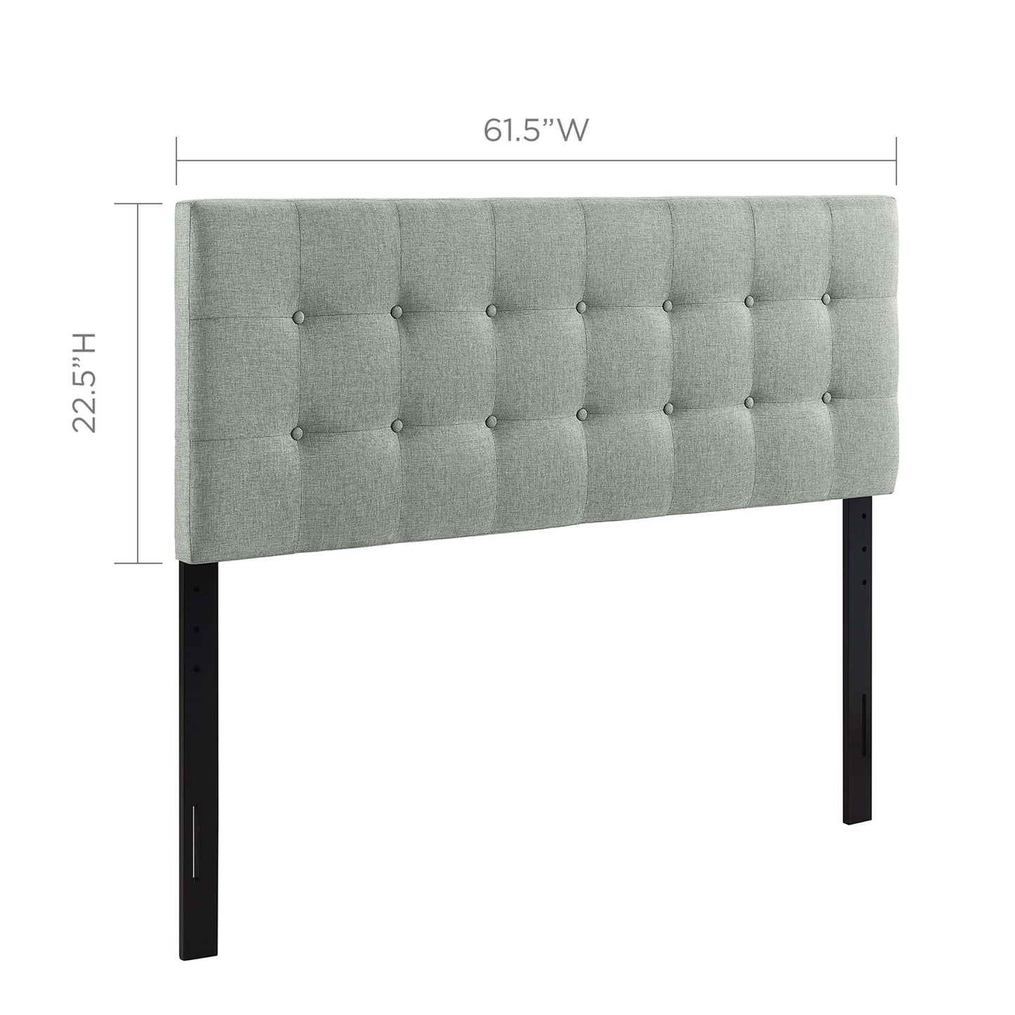 Emily Upholstered Fabric Queen Headboard