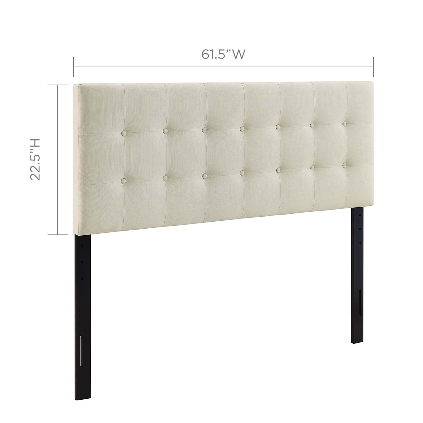 Emily Upholstered Fabric Queen Headboard