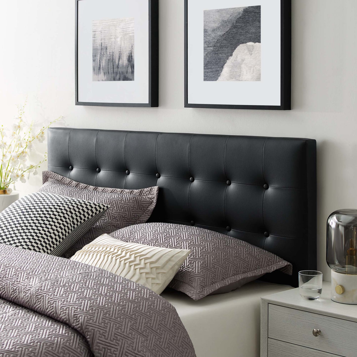 Emily Upholstered Vinyl Queen Headboard