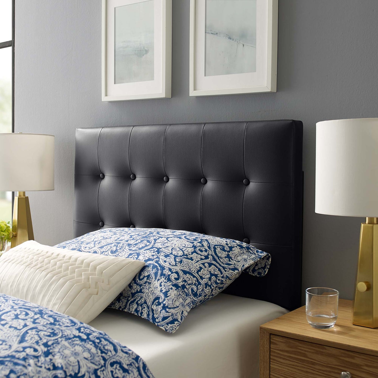 Emily Upholstered Vinyl Twin Headboard