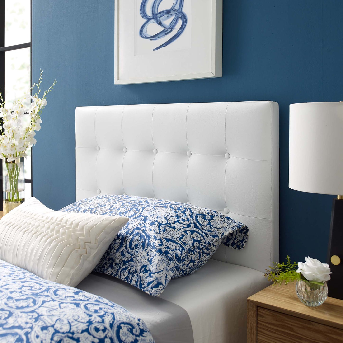 Emily Upholstered Vinyl Twin Headboard