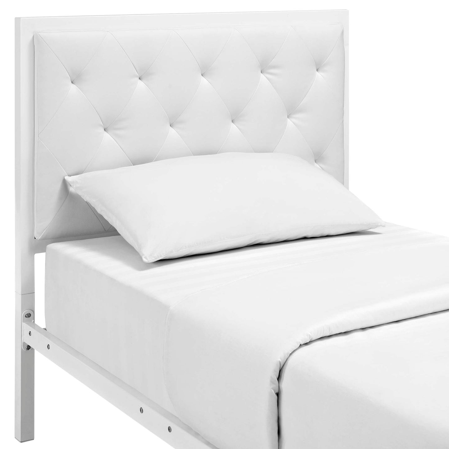 Mia Vinyl Twin Bed