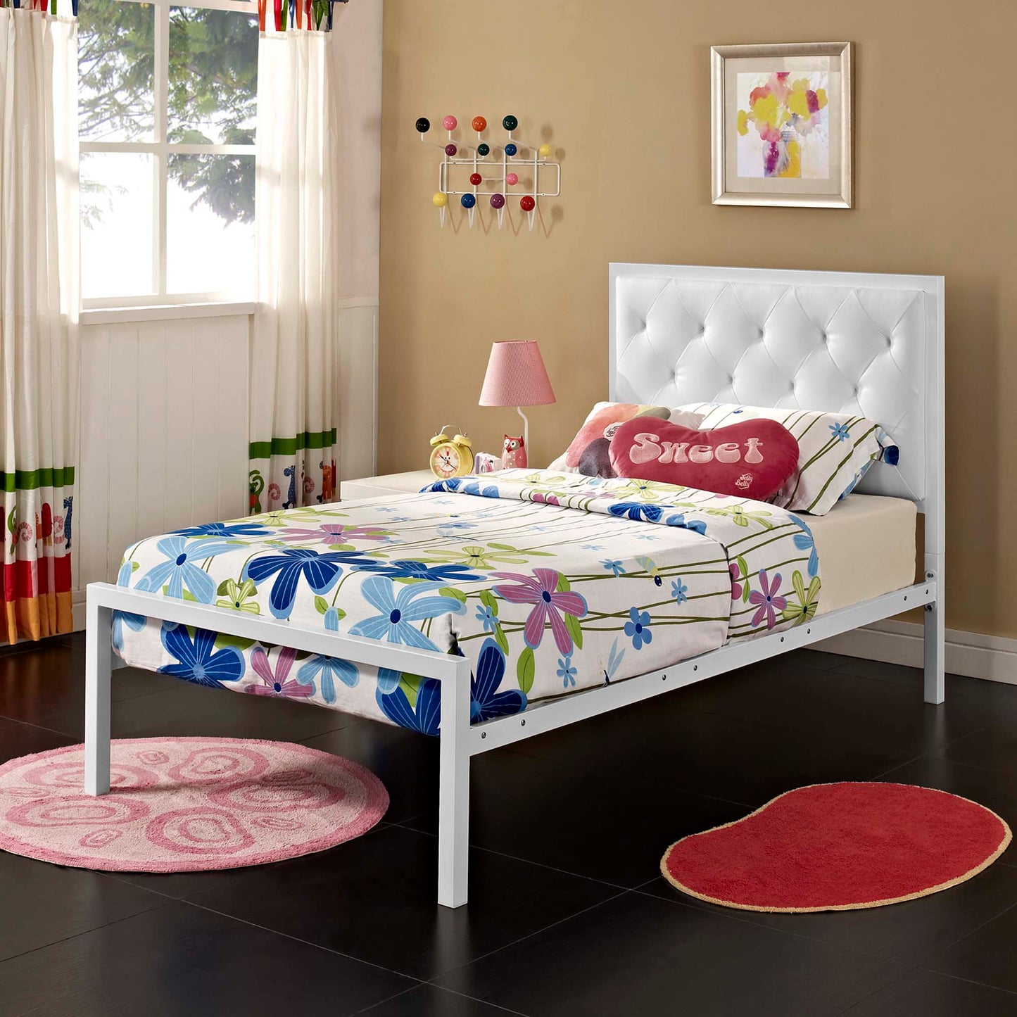 Mia Vinyl Twin Bed