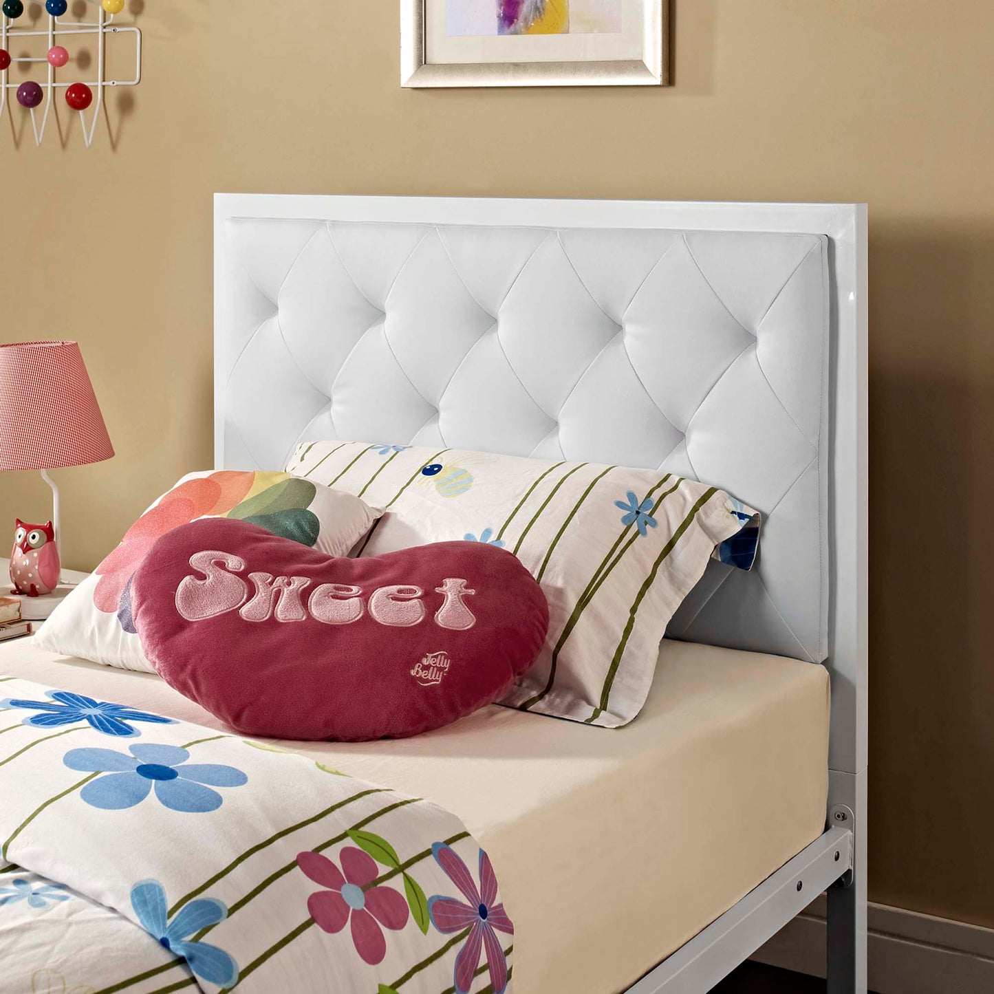 Mia Vinyl Twin Bed