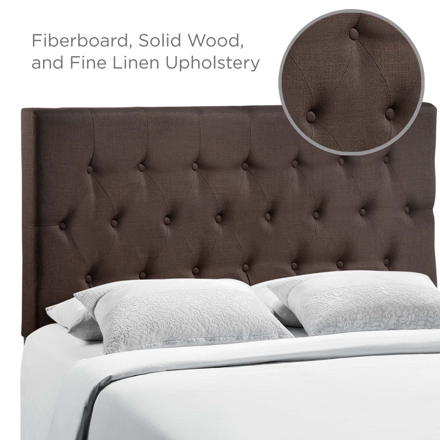 Clique Upholstered Fabric Queen Headboard