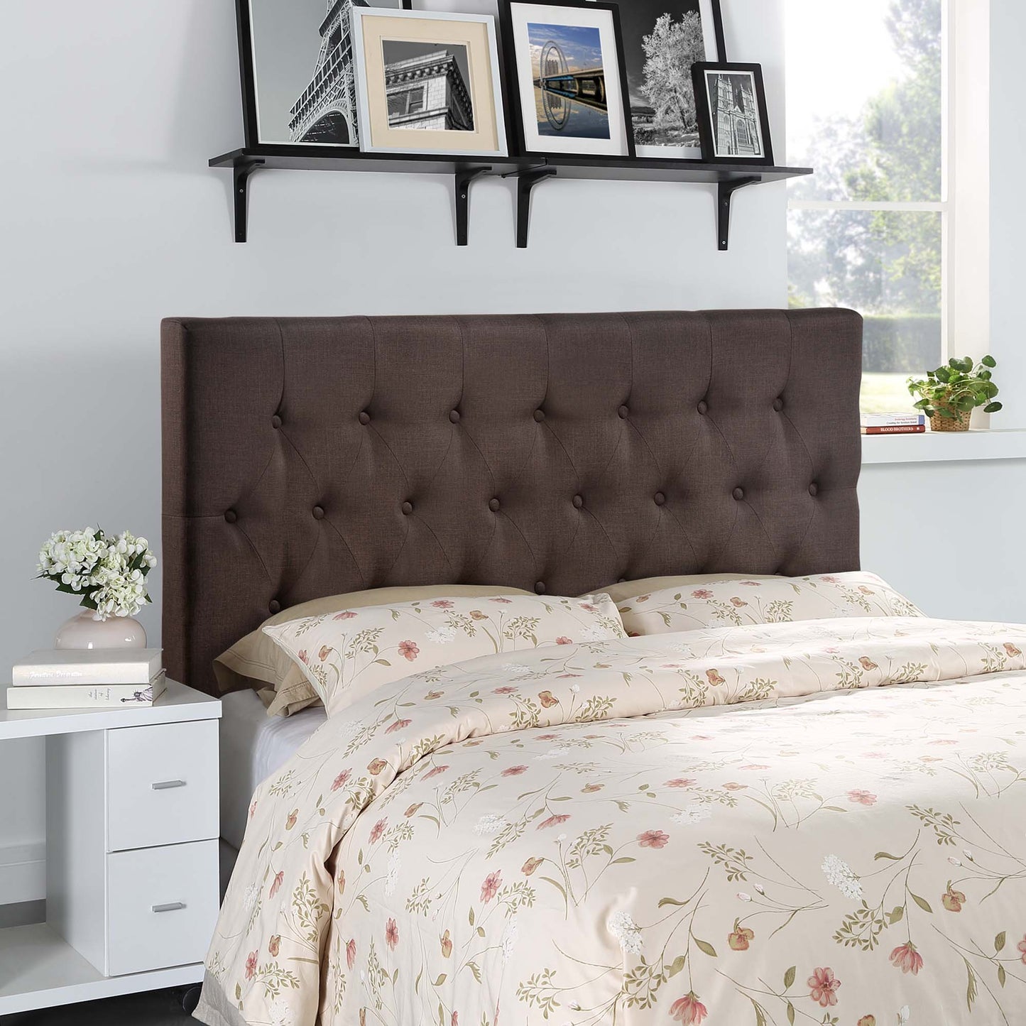 Clique Upholstered Fabric Queen Headboard