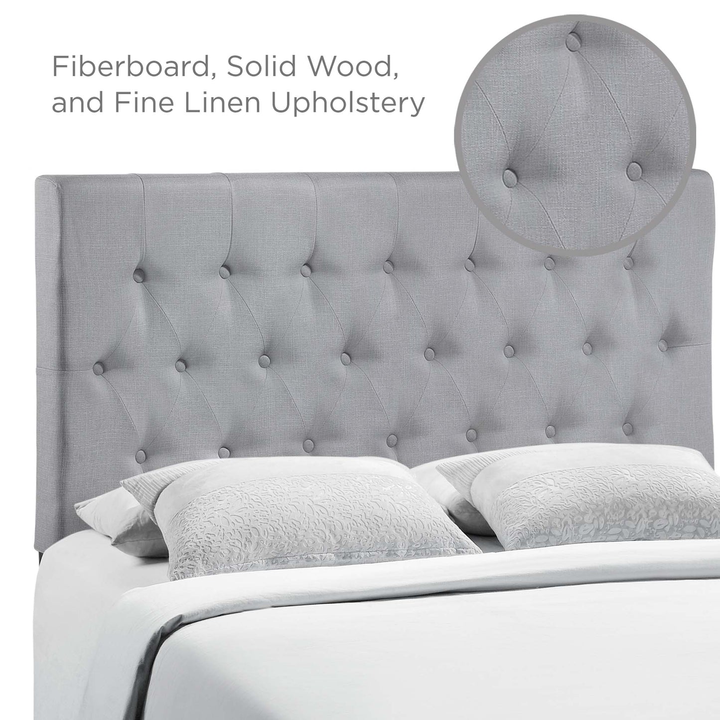 Clique Upholstered Fabric Queen Headboard