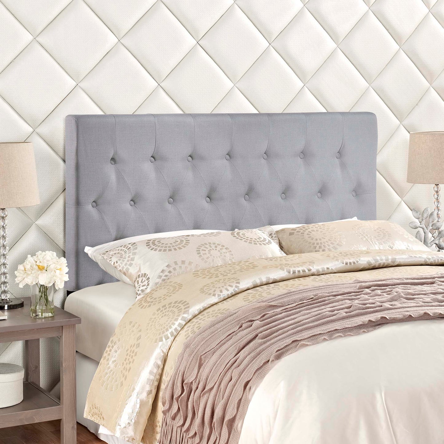 Clique Upholstered Fabric Queen Headboard