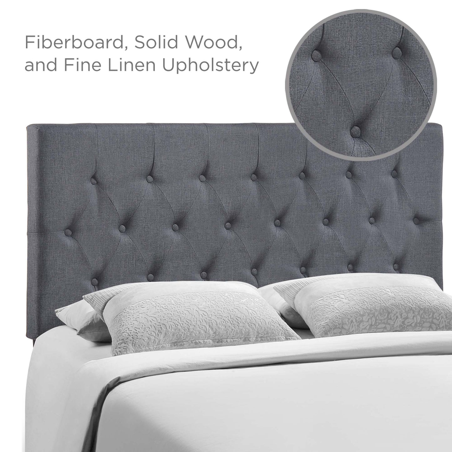 Clique Upholstered Fabric Queen Headboard