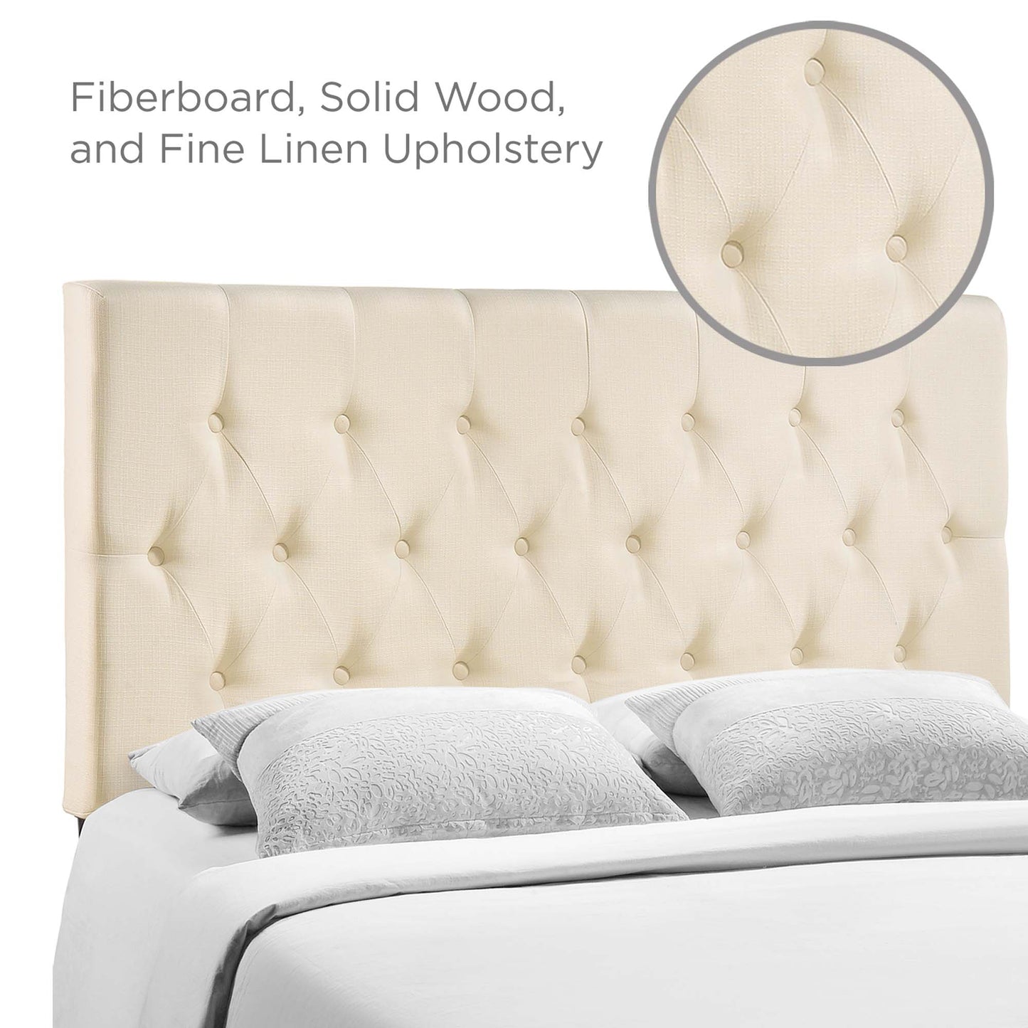 Clique Upholstered Fabric King Headboard