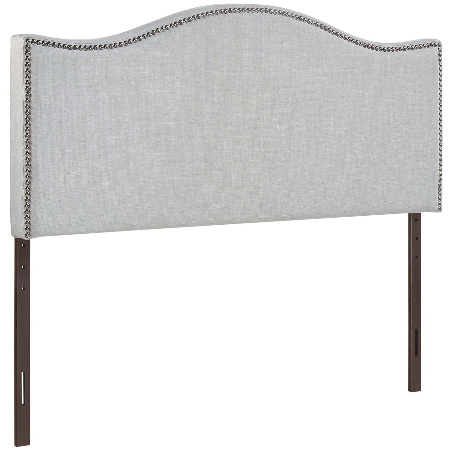 Curl Nailhead Upholstered King Headboard