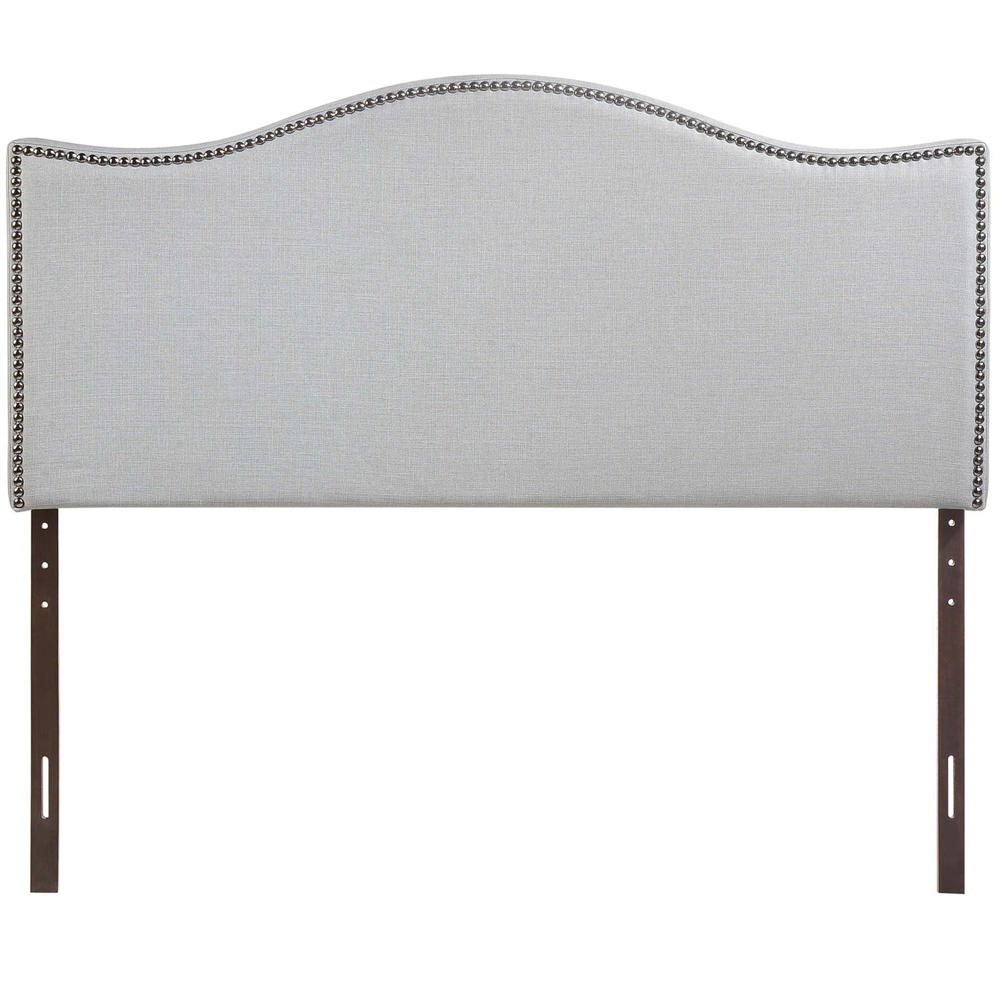 Curl Nailhead Upholstered King Headboard