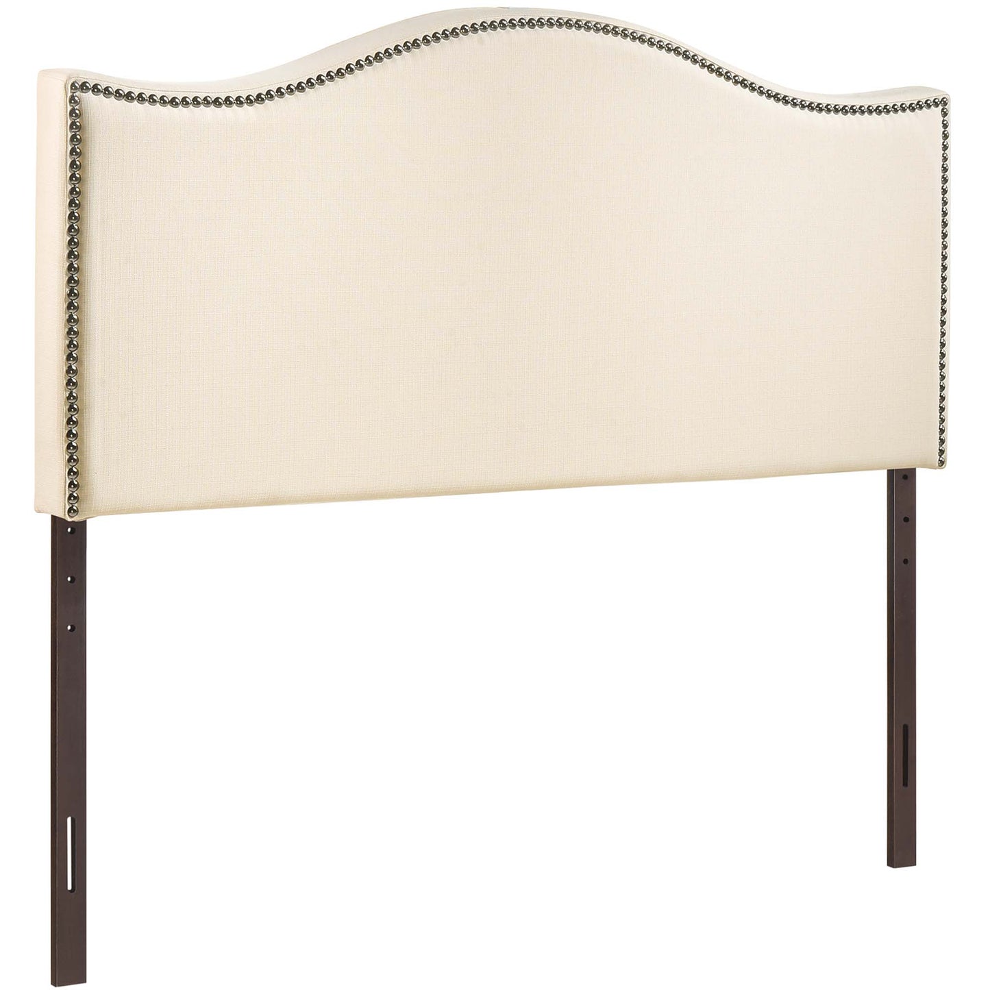 Curl Nailhead Upholstered King Headboard