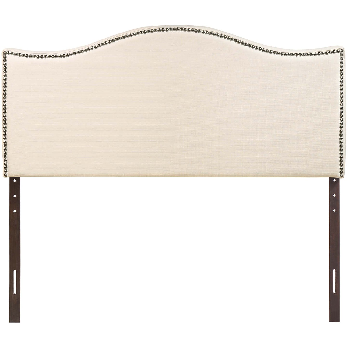 Curl Nailhead Upholstered King Headboard