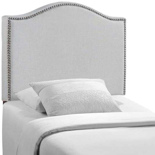 Curl Nailhead Upholstered Twin Headboard