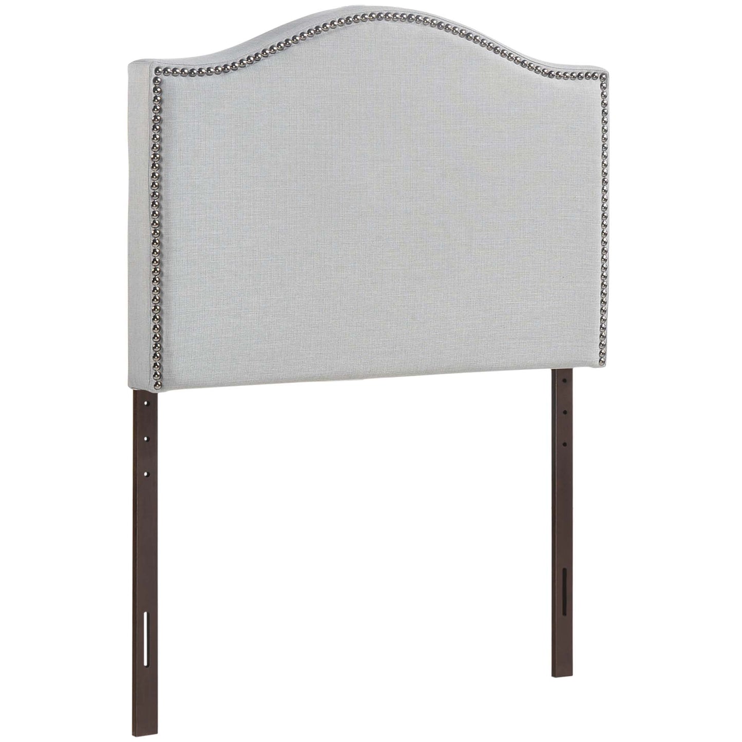 Curl Nailhead Upholstered Twin Headboard