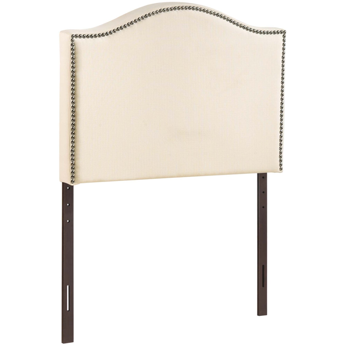 Curl Nailhead Upholstered Twin Headboard