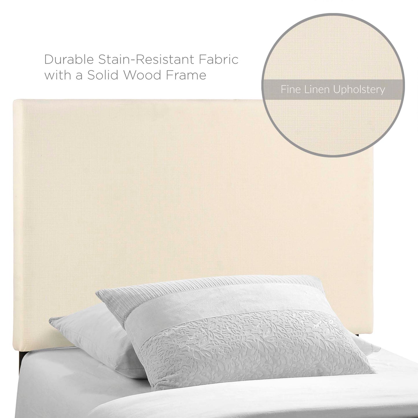 Region Upholstered Fabric Twin Headboard