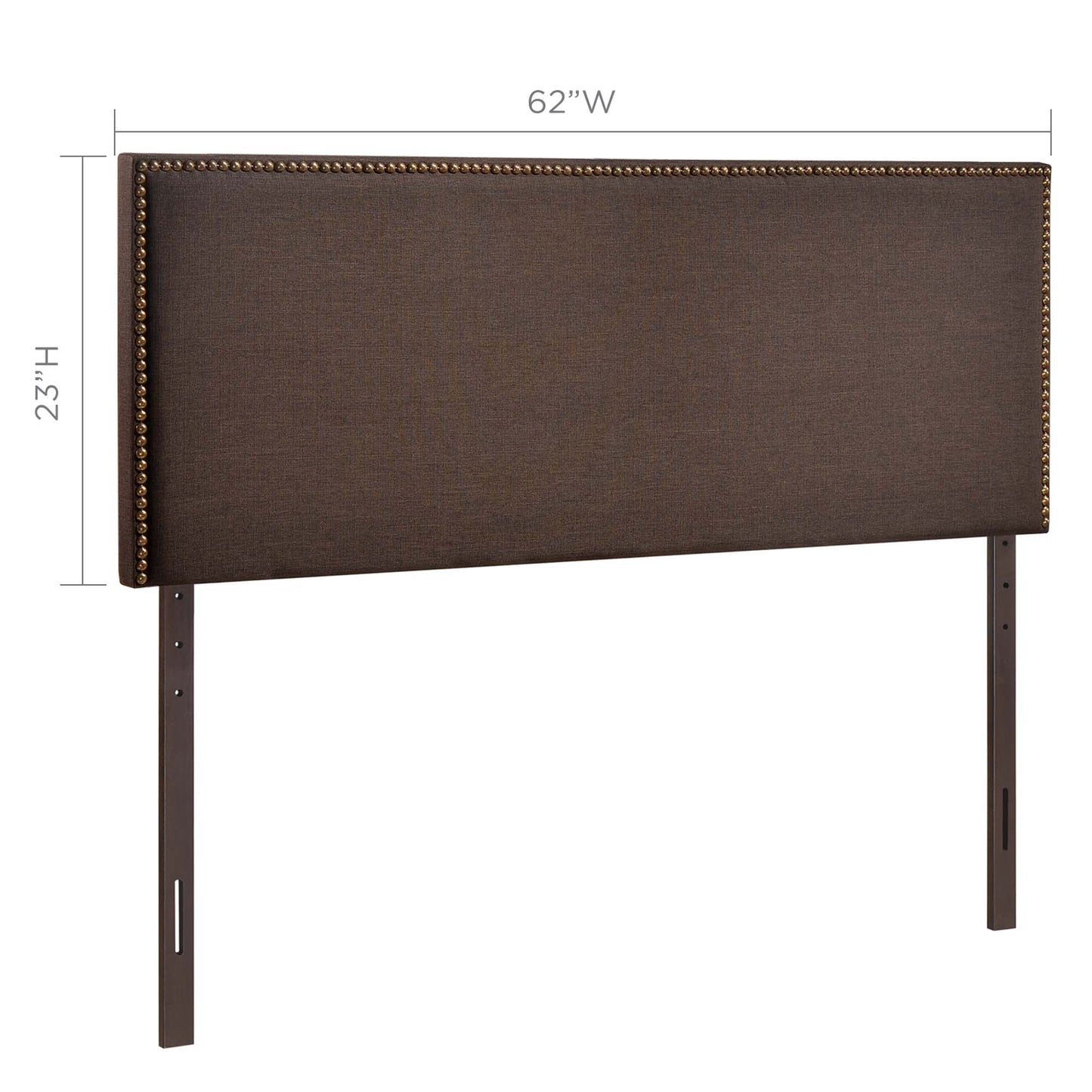 Region Nailhead Upholstered Queen Headboard