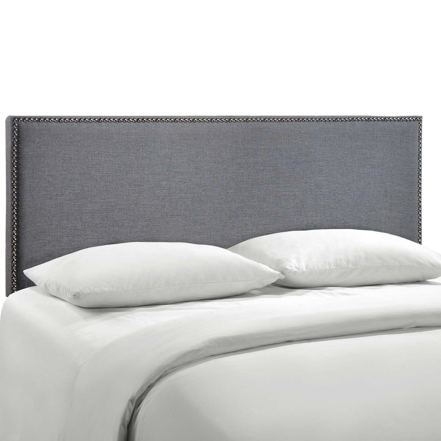 Region Nailhead Upholstered Queen Headboard