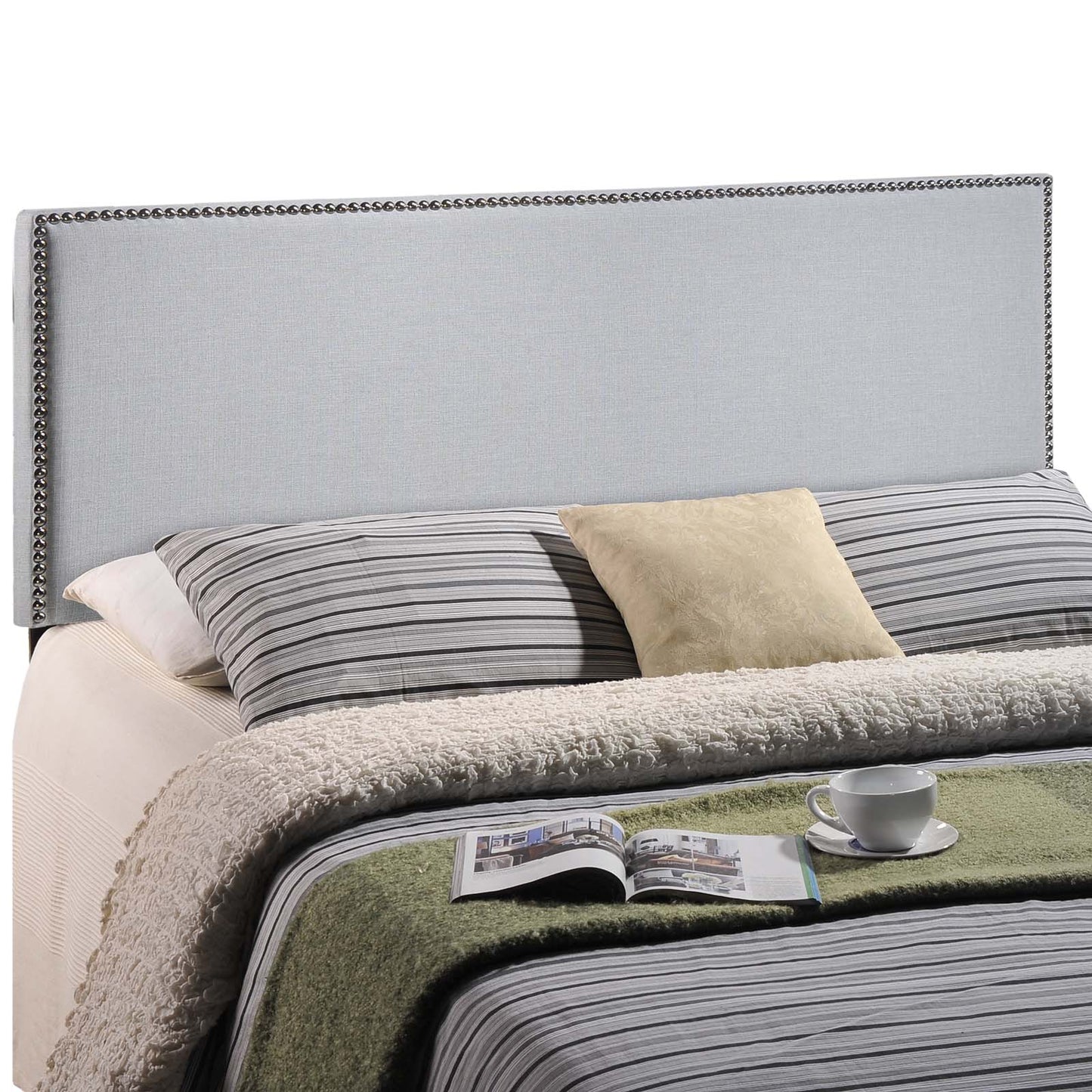 Region Nailhead Upholstered King Headboard