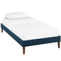 Sharon Fabric Twin Bed Frame with Squared Tapered Legs