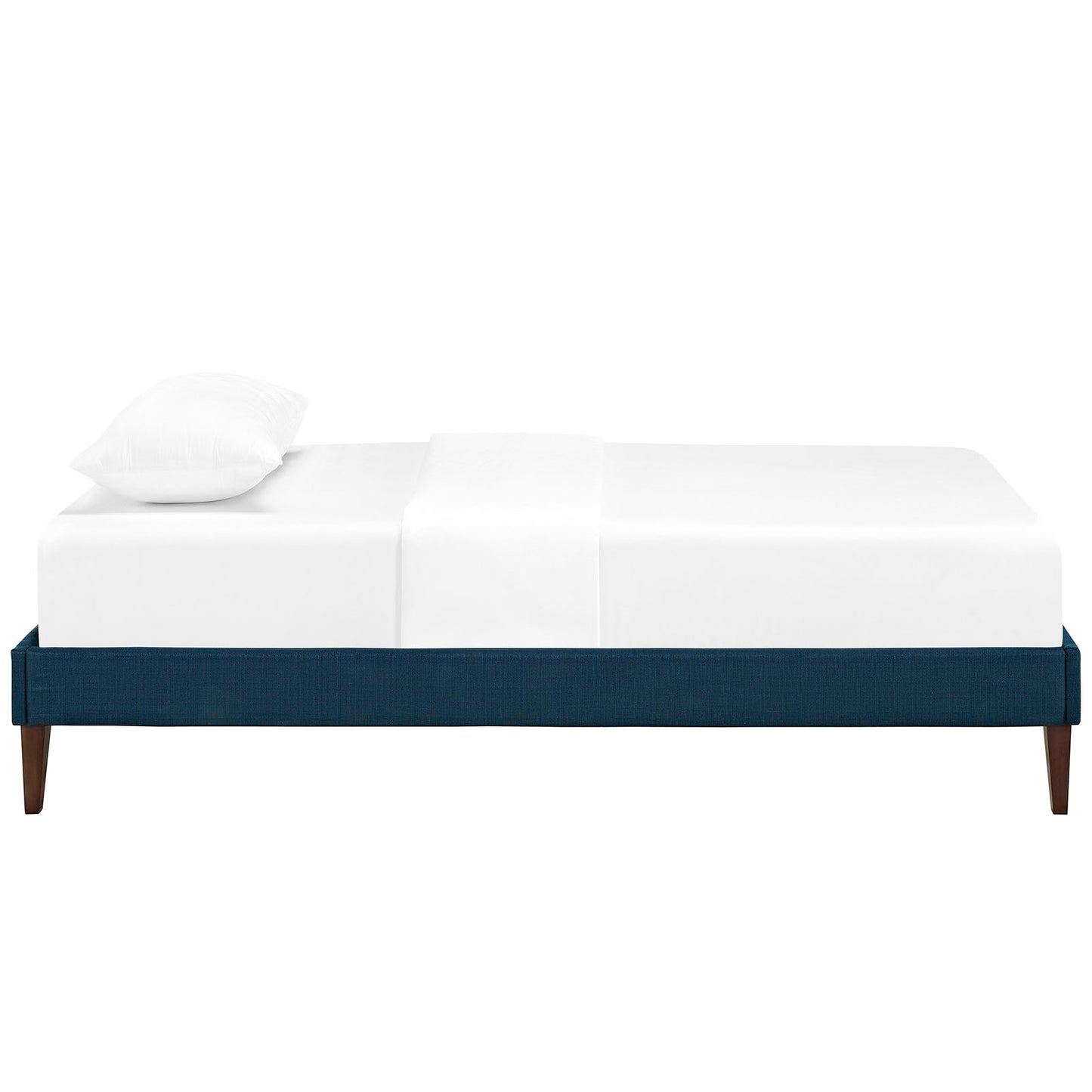 Sharon Fabric Twin Bed Frame with Squared Tapered Legs