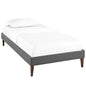 Sharon Fabric Twin Bed Frame with Squared Tapered Legs