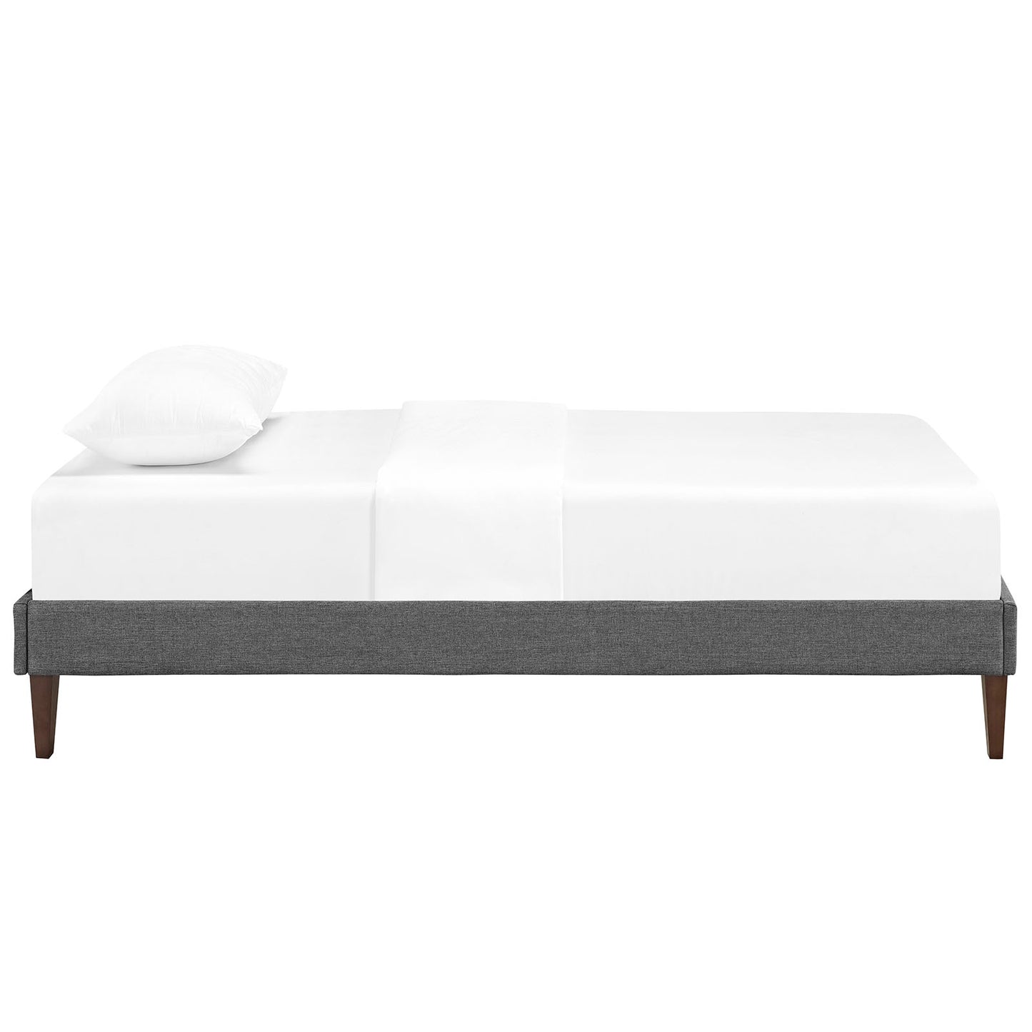 Sharon Fabric Twin Bed Frame with Squared Tapered Legs