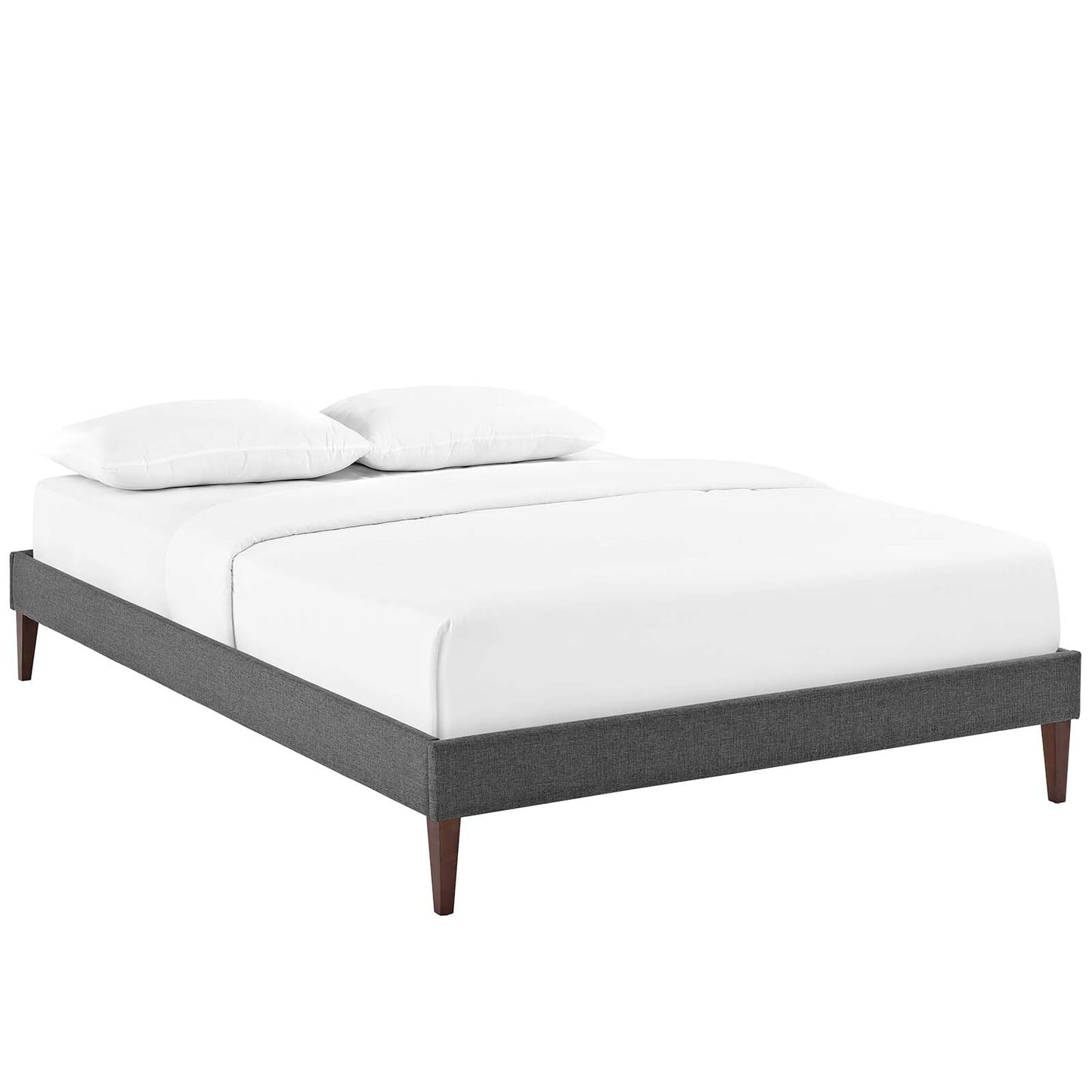 Sharon Fabric Queen Bed Frame with Squared Tapered Legs