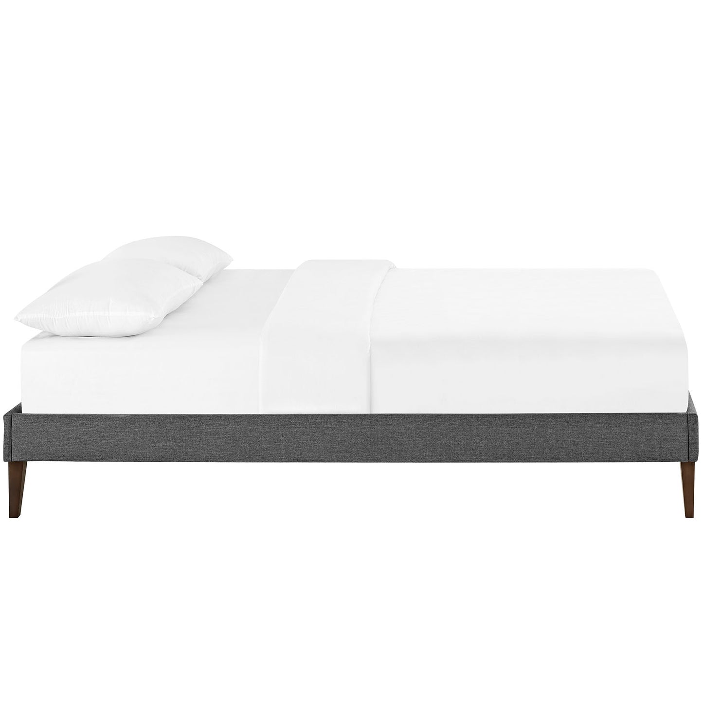 Sharon Fabric Queen Bed Frame with Squared Tapered Legs