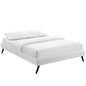 Helen Vinyl Full Bed Frame with Round Splayed Legs