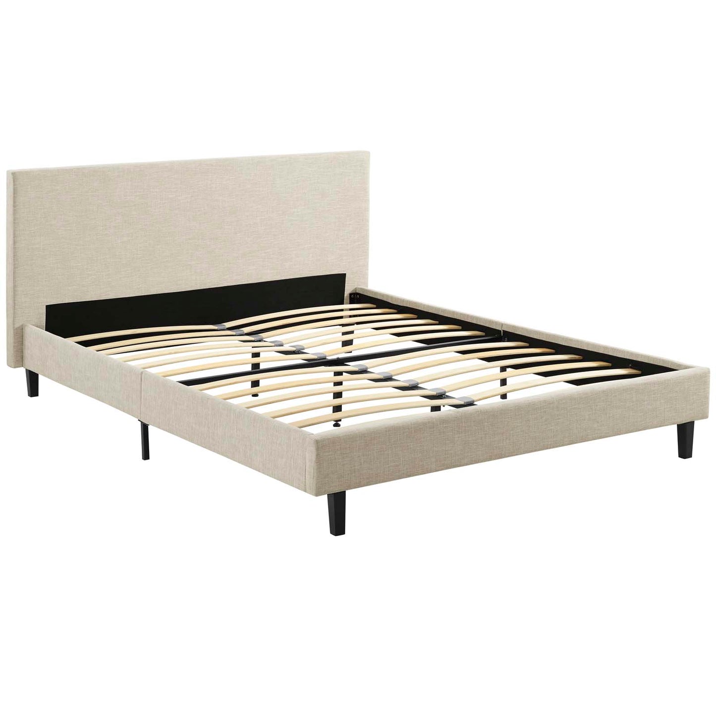 Cama Queen de tela Anya de Modway