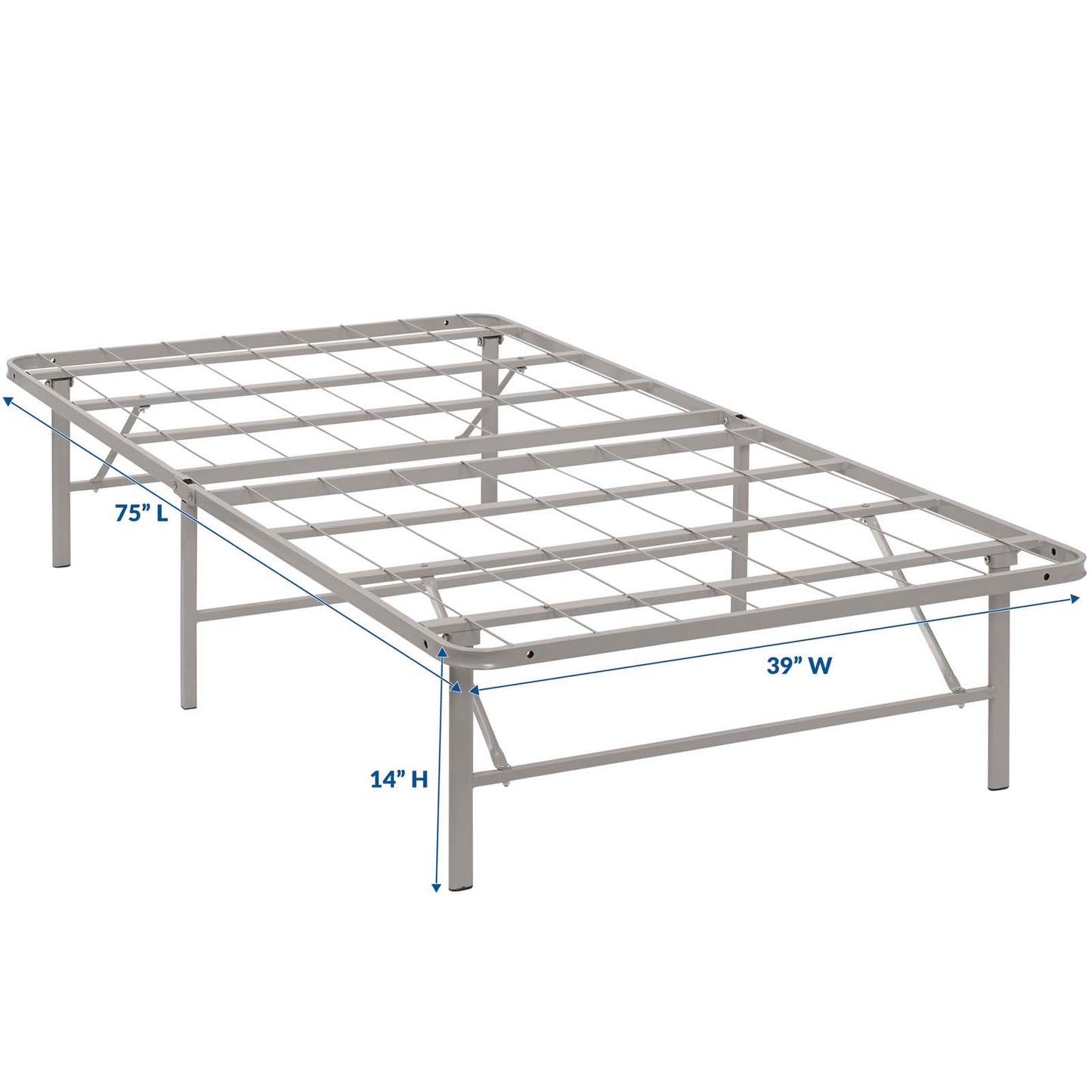 Horizon Stainless Steel Twin Bed Frame